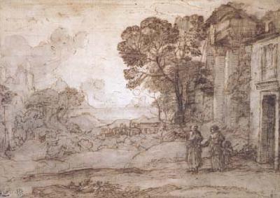 Landscape with Abraham Expelling Hagar and Ishmael (mk17), Claude Lorrain